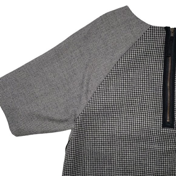 J.Crew Flannel Raglan Top In Houndstooth Grey - Picture 7 of 13